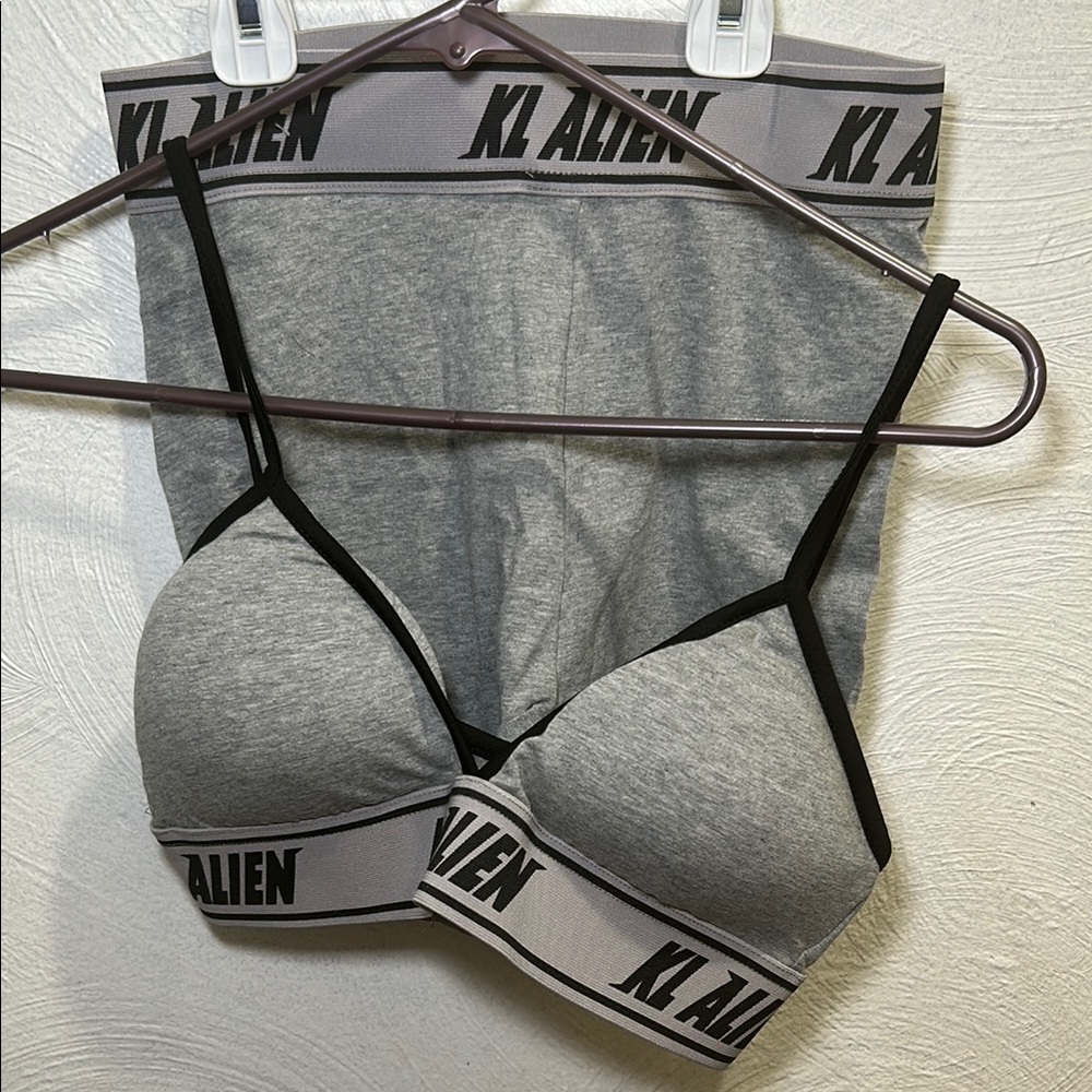 KL Alien Gray Bra and Panty Set Small